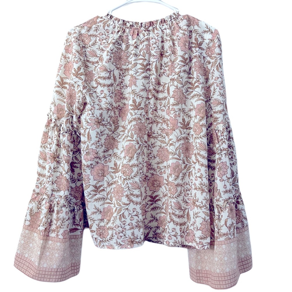 Lovestitch Floral Bell Sleeve Top NWT M - Picture 5 of 9